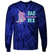 Dad Dinosaur Family Matching Birthday Girl Party Daughter Tie-Dye Long Sleeve Shirt