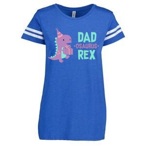 Dad Dinosaur Family Matching Birthday Girl Party Daughter Enza Ladies Jersey Football T-Shirt