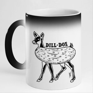 Dill Doe Funny Inappropriate Party Naughty Reindeer She 11oz Black Color Changing Mug