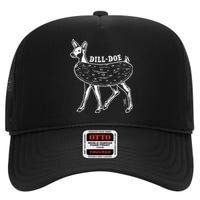 Dill Doe Funny Inappropriate Party Naughty Reindeer She High Crown Mesh Back Trucker Hat