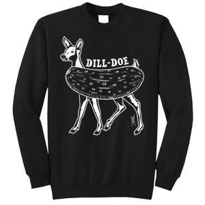 Dill Doe Funny Inappropriate Party Naughty Reindeer She Sweatshirt