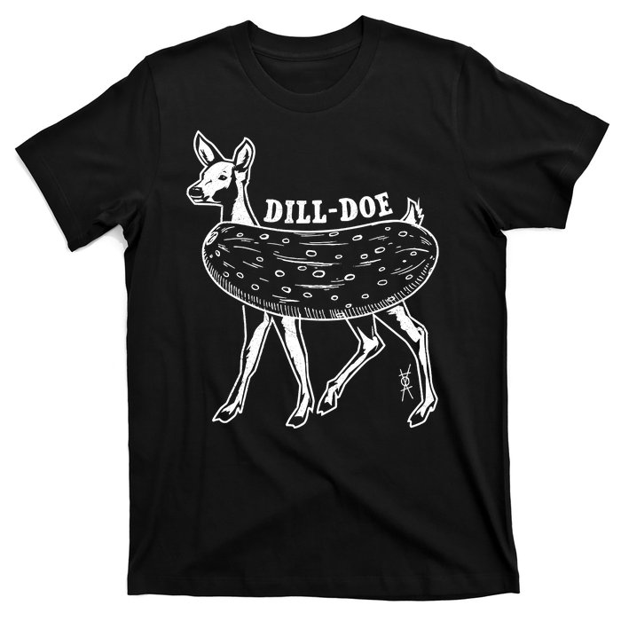 Dill Doe Funny Inappropriate Party Naughty Reindeer She T-Shirt