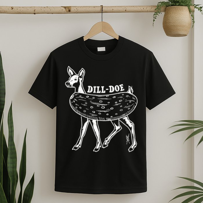 Dill Doe Funny Inappropriate Party Naughty Reindeer She T-Shirt