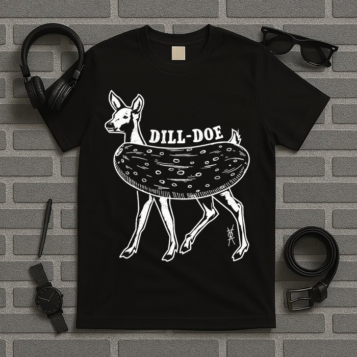 Dill Doe Funny Inappropriate Party Naughty Reindeer She T-Shirt