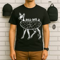 Dill Doe Funny Inappropriate Party Naughty Reindeer She T-Shirt