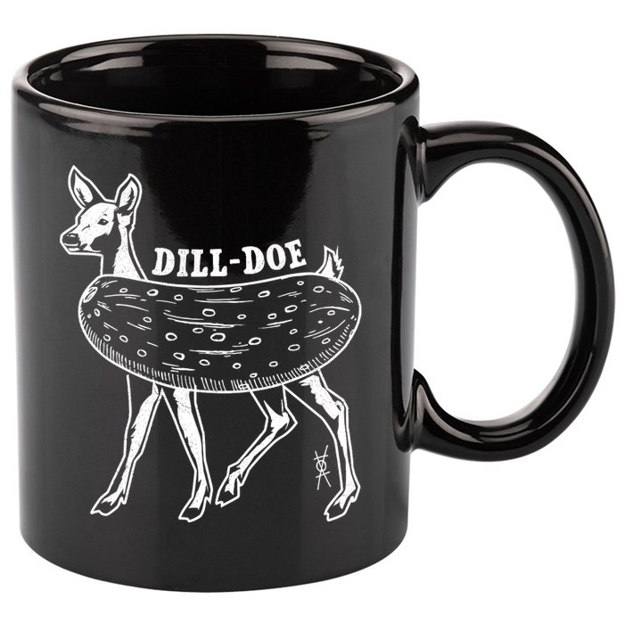 Dill Doe Funny Inappropriate Party Naughty Reindeer She 11oz C Handle Ceramic Mug