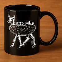 Dill Doe Funny Inappropriate Party Naughty Reindeer She 11oz C Handle Ceramic Mug