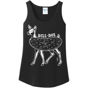 Dill Doe Funny Inappropriate Party Naughty Reindeer She Ladies Essential Tank