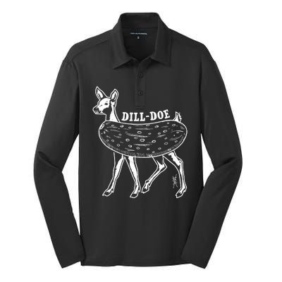 Dill Doe Funny Inappropriate Party Naughty Reindeer She Silk Touch Performance Long Sleeve Polo