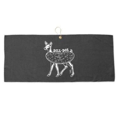 Dill Doe Funny Inappropriate Party Naughty Reindeer She Large Microfiber Waffle Golf Towel