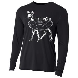 Dill Doe Funny Inappropriate Party Naughty Reindeer She Cooling Performance Long Sleeve Crew