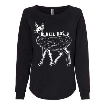 Dill Doe Funny Inappropriate Party Naughty Reindeer She Womens California Wash Sweatshirt