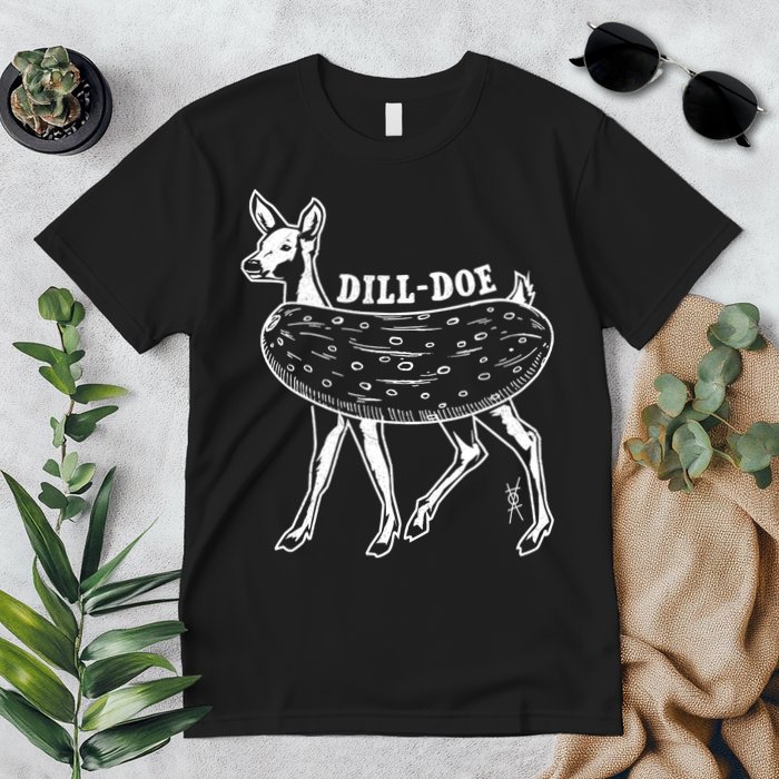 Dill Doe Funny Inappropriate Party Naughty Reindeer She Premium T-Shirt