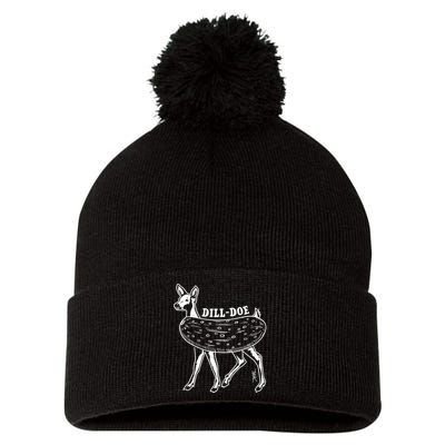 Dill Doe Funny Inappropriate Party Naughty Reindeer She Pom Pom 12in Knit Beanie