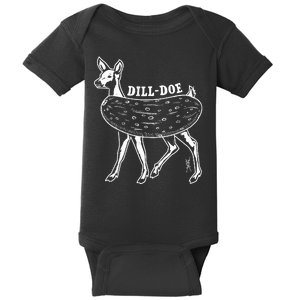 Dill Doe Funny Inappropriate Party Naughty Reindeer She Baby Bodysuit