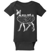 Dill Doe Funny Inappropriate Party Naughty Reindeer She Baby Bodysuit