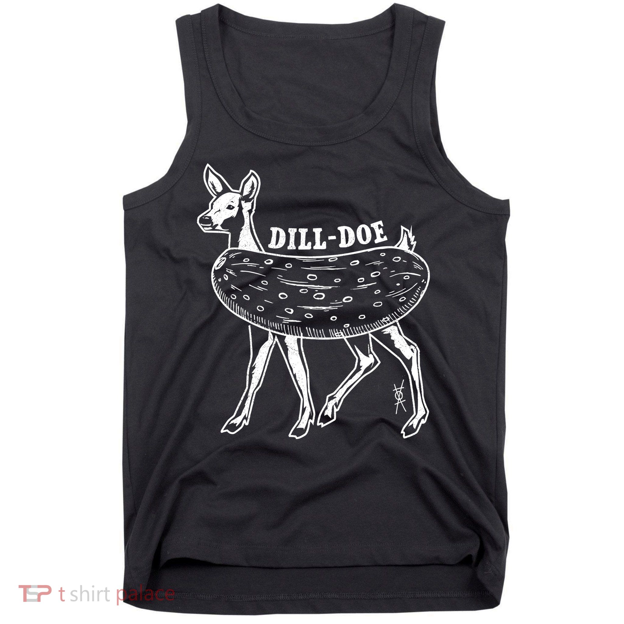 Dill Doe Funny Inappropriate Party Naughty Reindeer She Tank Top