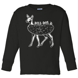 Dill Doe Funny Inappropriate Party Naughty Reindeer She Toddler Long Sleeve Shirt