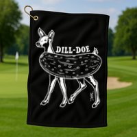 Dill Doe Funny Inappropriate Party Naughty Reindeer She Golf Towel