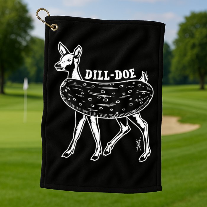 Dill Doe Funny Inappropriate Party Naughty Reindeer She Golf Towel