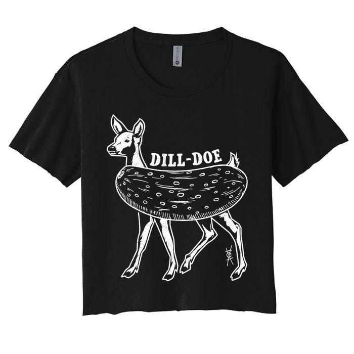 Dill Doe Funny Inappropriate Party Naughty Reindeer She Crop Top