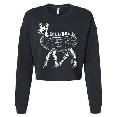 Dill Doe Funny Inappropriate Party Naughty Reindeer She Cropped Pullover Crew