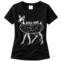 Dill Doe Funny Inappropriate Party Naughty Reindeer She Womens T-Shirt