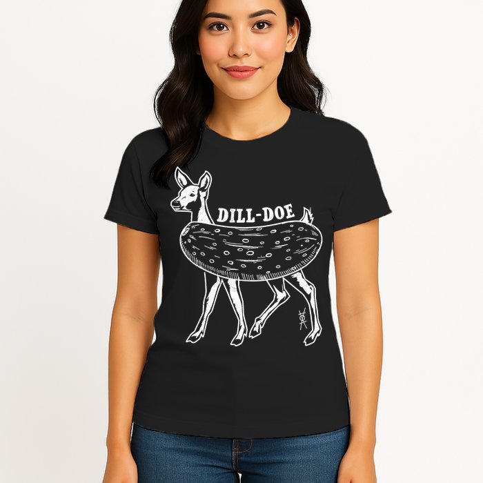 Dill Doe Funny Inappropriate Party Naughty Reindeer She Womens T-Shirt