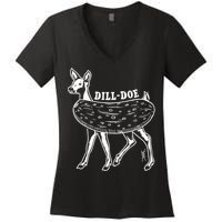 Dill Doe Funny Inappropriate Party Naughty Reindeer She Women's V-Neck T-Shirt