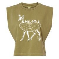 Dill Doe Funny Inappropriate Party Naughty Reindeer She Garment-Dyed Women's Muscle Tee