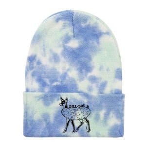 Dill Doe Funny Inappropriate Party Naughty Reindeer She Tie Dye 12in Knit Beanie