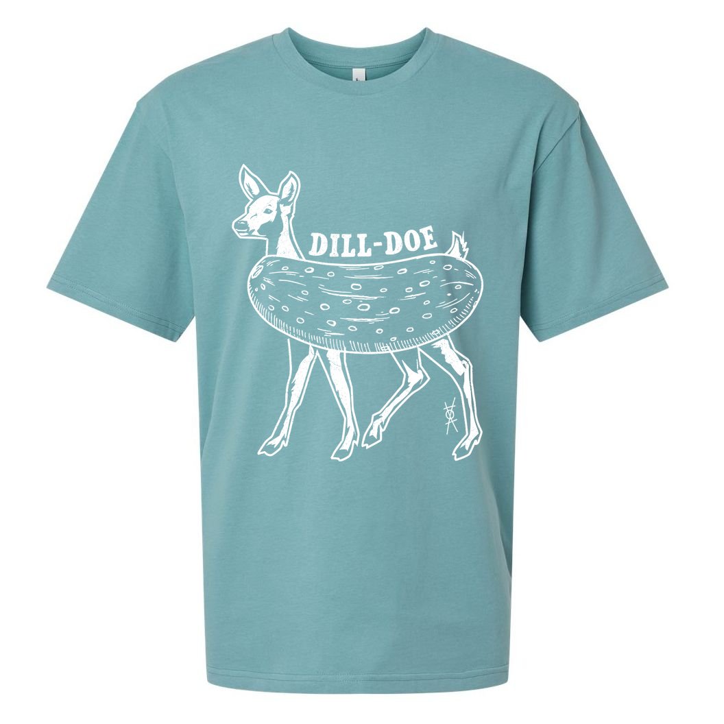 Dill Doe Funny Inappropriate Party Naughty Reindeer She Sueded Cloud Jersey T-Shirt