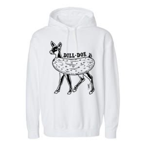 Dill Doe Funny Inappropriate Party Naughty Reindeer She Garment-Dyed Fleece Hoodie