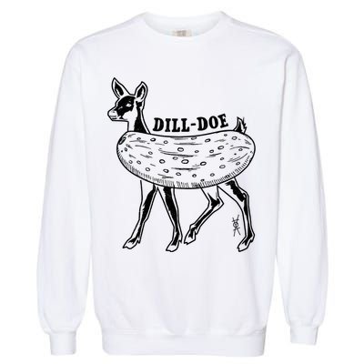 Dill Doe Funny Inappropriate Party Naughty Reindeer She Garment-Dyed Sweatshirt