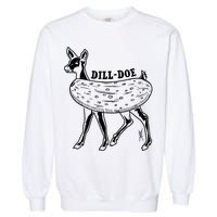 Dill Doe Funny Inappropriate Party Naughty Reindeer She Garment-Dyed Sweatshirt
