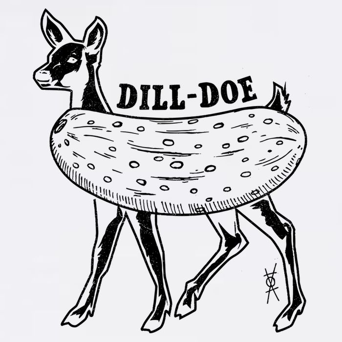 Dill Doe Funny Inappropriate Party Naughty Reindeer She Garment-Dyed Sweatshirt
