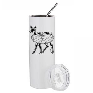 Dill Doe Funny Inappropriate Party Naughty Reindeer She Stainless Steel Tumbler