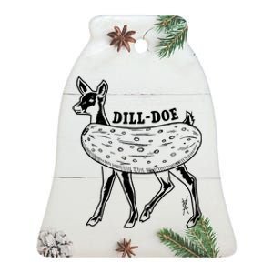 Dill Doe Funny Inappropriate Party Naughty Reindeer She Ceramic Bell Ornament