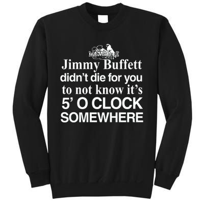 Didnt Die For You To Not Know Its 5 O Clock Somewhere Sweatshirt