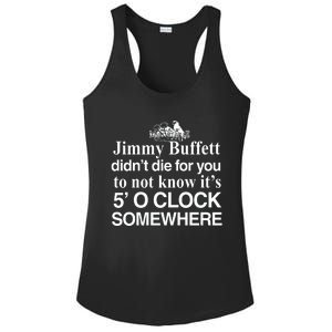 Didnt Die For You To Not Know Its 5 O Clock Somewhere Ladies PosiCharge Competitor Racerback Tank