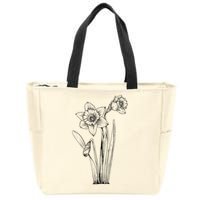 Daffodil Daffodils Flowers Floral Spring Easter Zip Tote Bag