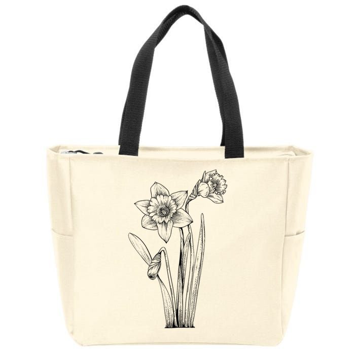 Daffodil Daffodils Flowers Floral Spring Easter Zip Tote Bag
