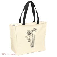 Daffodil Daffodils Flowers Floral Spring Easter Zip Tote Bag