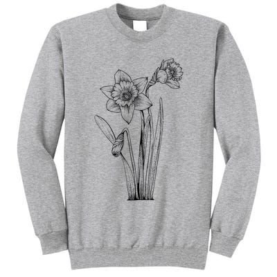 Daffodil Daffodils Flowers Floral Spring Easter Tall Sweatshirt