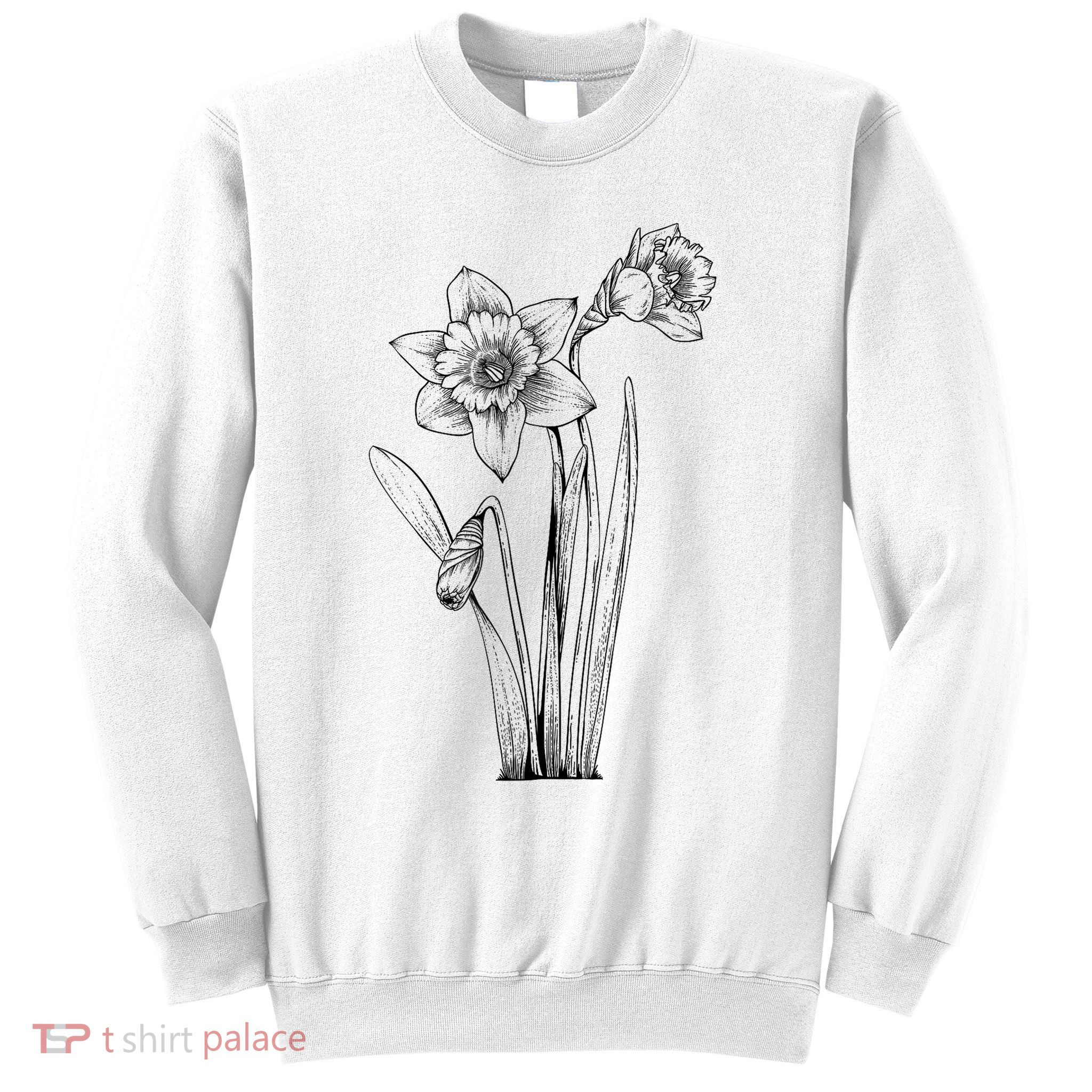 Daffodil Daffodils Flowers Floral Spring Easter Sweatshirt