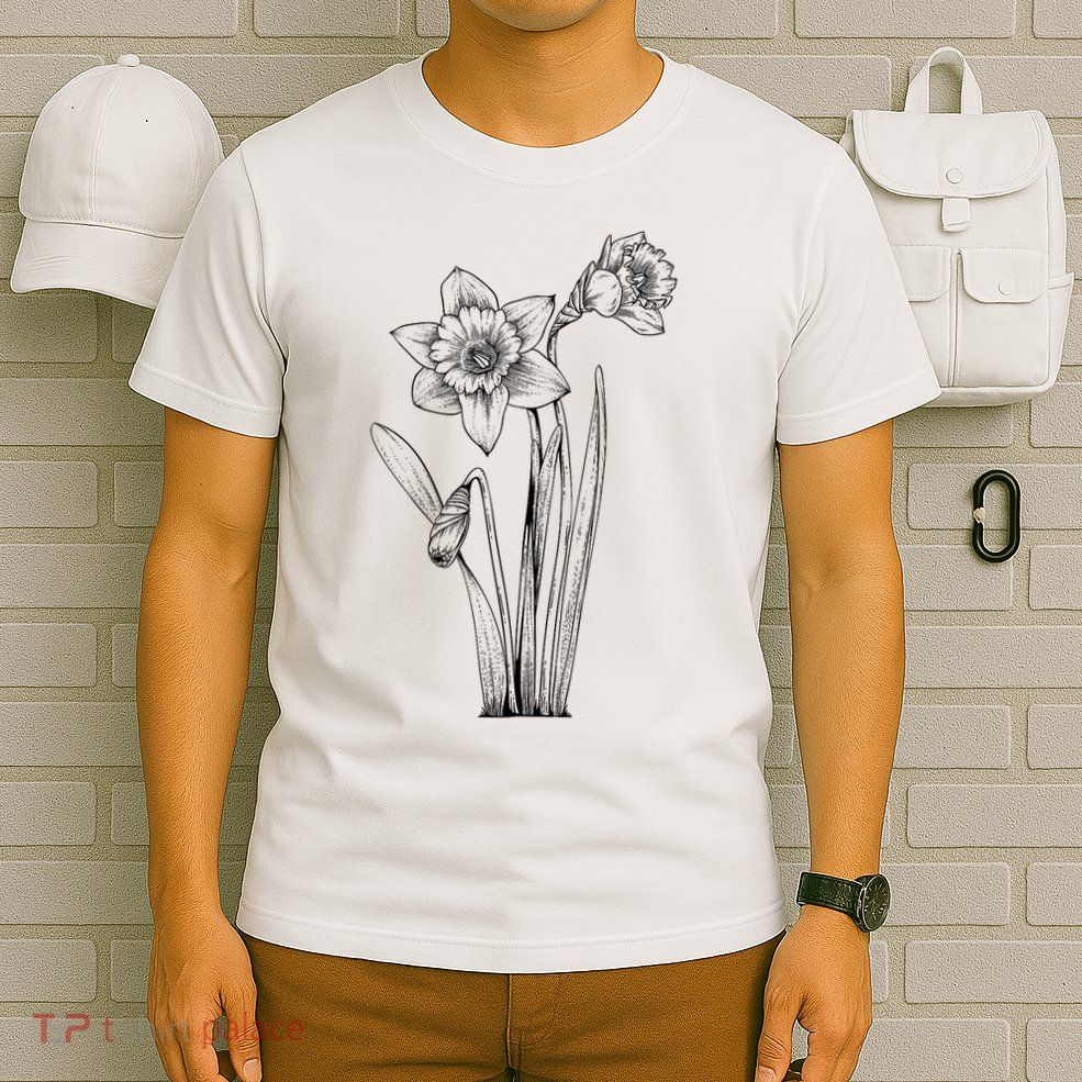 Daffodil Daffodils Flowers Floral Spring Easter T-Shirt
