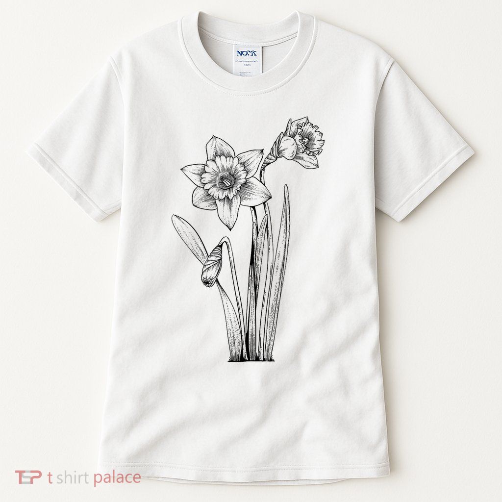 Daffodil Daffodils Flowers Floral Spring Easter Tall T-Shirt