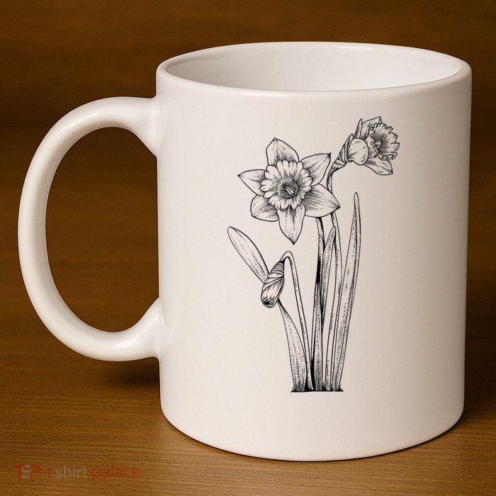 Daffodil Daffodils Flowers Floral Spring Easter 11oz C Handle Ceramic Mug