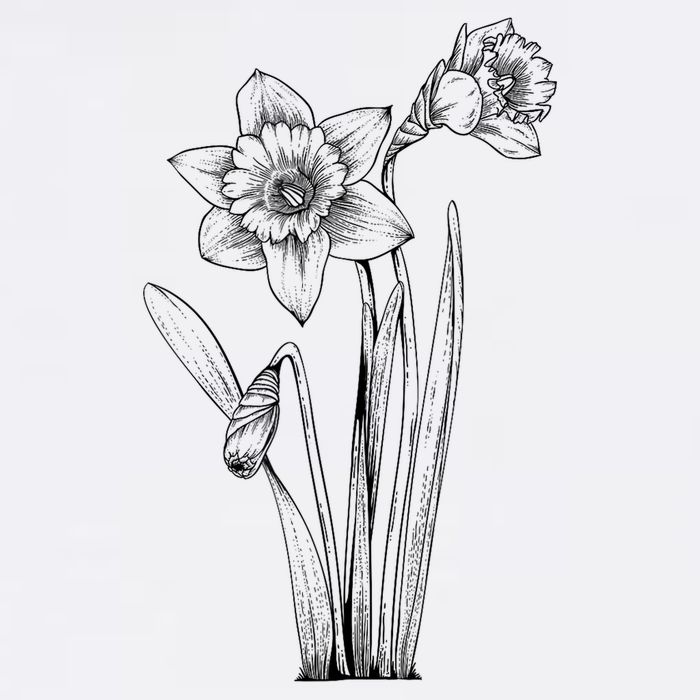 Daffodil Daffodils Flowers Floral Spring Easter Poster