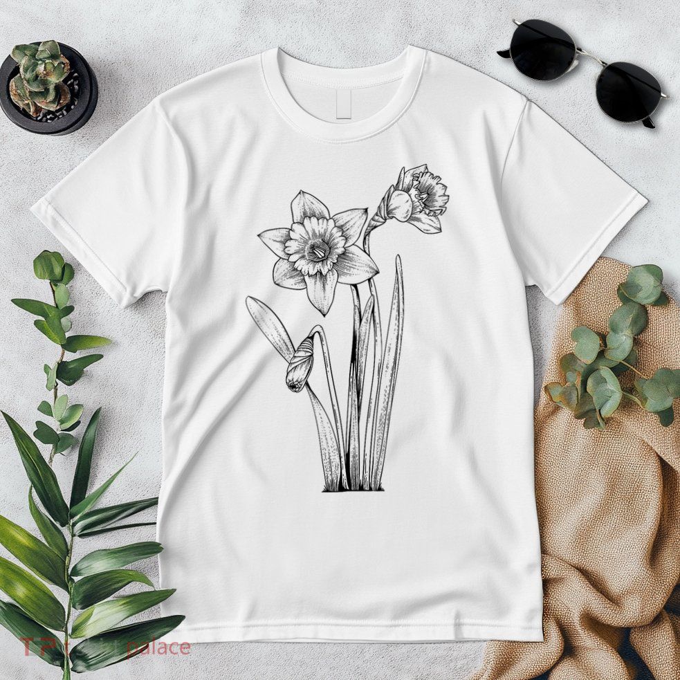Daffodil Daffodils Flowers Floral Spring Easter Premium T-Shirt